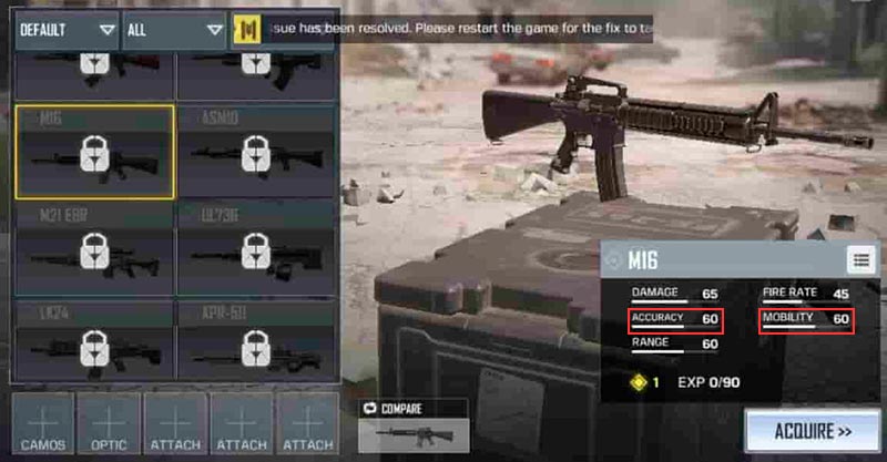 Tác dụng của Accuracy và Mobility trong game bắn súng mobile Call of Duty Mobile