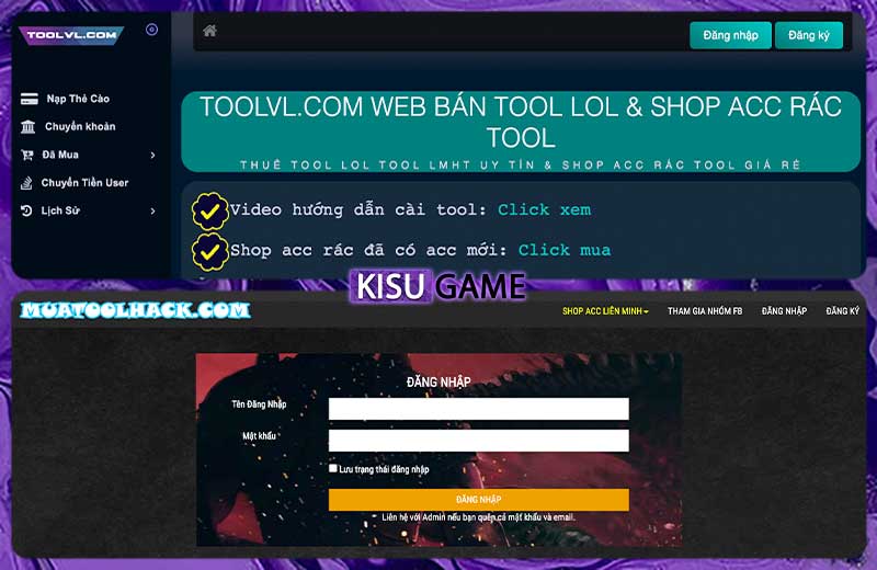 Website mua tool hack nổi tiếng ToolVL và MuaToolHack