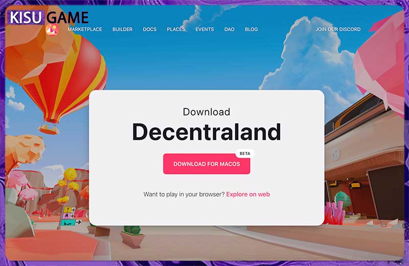 Hướng dẫn tải game Decentraland