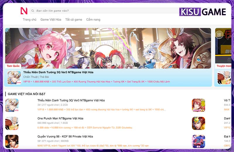Website game lậu NTBGAME