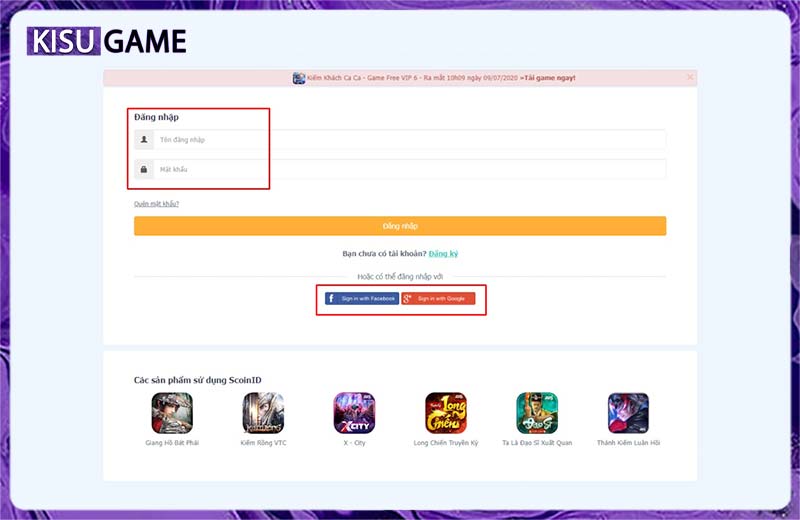 Đăng nhập website Đấu Trường Tam Quốc VTC