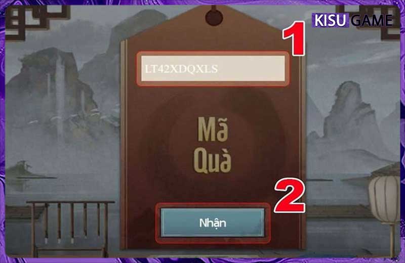 Nhập mã code Xạ Điêu Tam Khúc và chọn "Nhận"