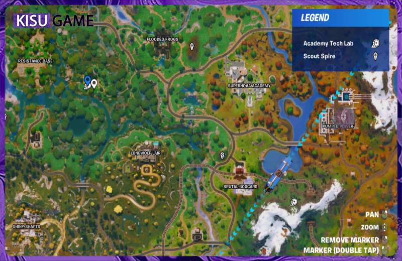 Academy Tech Lab trong Fortnite map