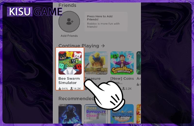 Mở Roblox và khởi động Bee Swarm Simulator