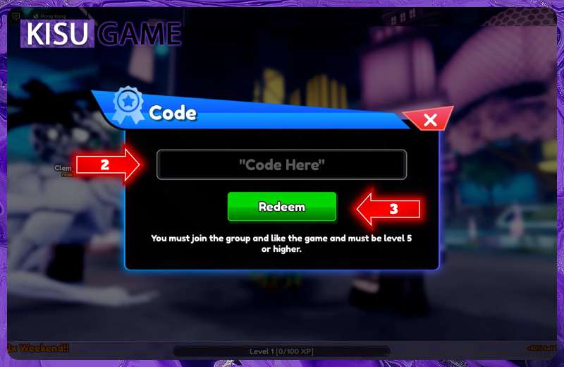 Nhập code Anime Re Ranger X vào ô Code Here và nhấn Redeem để nhận thưởng